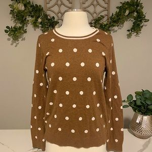 J. Crew Polka Dot Crew Neck Pullover